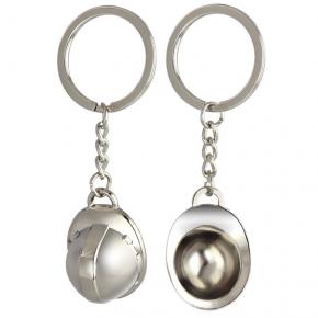 Mini Metal Helmet Keychain