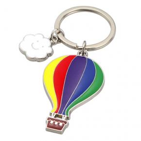 Custom Air Balloon Shaped Metal Keychain