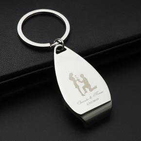 Customized Bottle Opener Key Chain Laser Logo