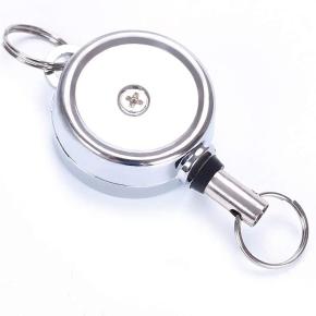 Metal Retractable Badge Pull Buckle ID Card Badge Reel 