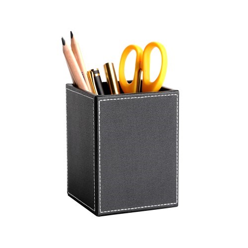 Desk Organizer PU Leather Pen Holder
