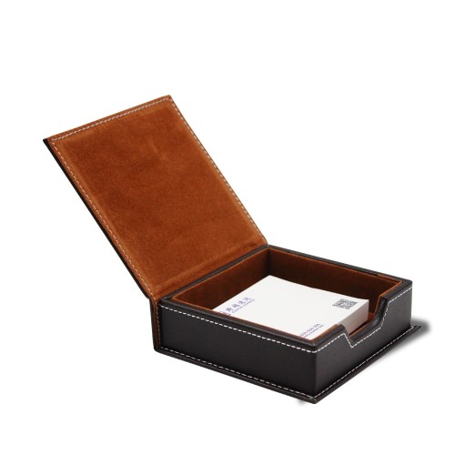 Leather Desktop Note Paper Small Storage Box