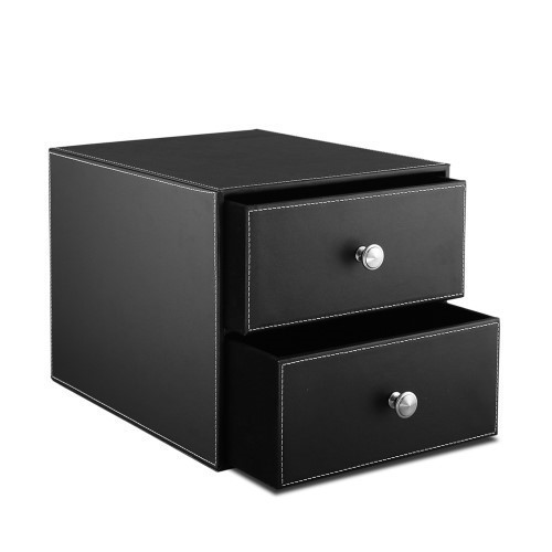 PU Leather File Storage Drawer Box