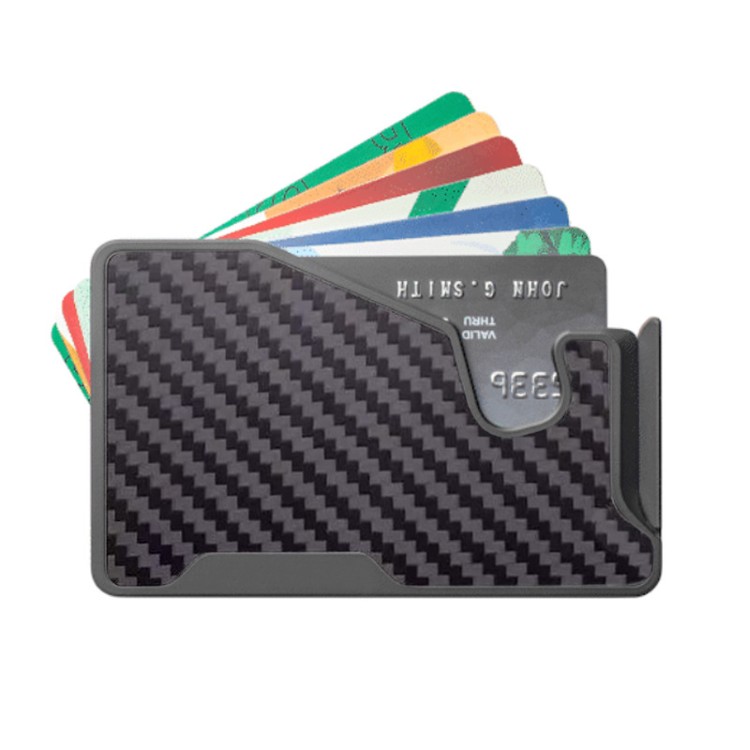 Aluminum Sliding Button Rfid Credit Card Holder